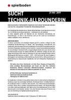 TechnikerIn gesucht!