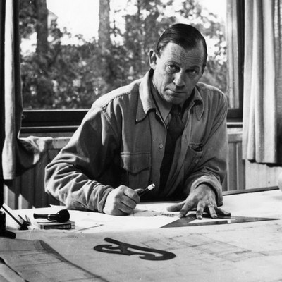 Alvar Aalto at his home in Riihitie 1945 photo Kolmio