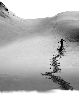 Berg vorne hiker